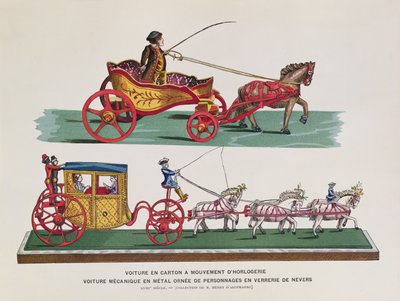 Mechanical Carriage, Figures and Horses from Histoire des Jouets by Henri d
